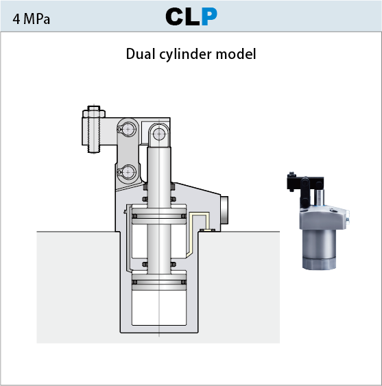 4MPa Link clamp Dual cylinder model CLP