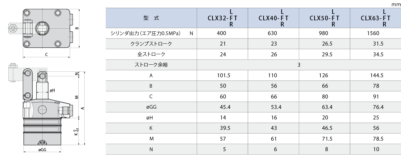 CLX-T外形図 